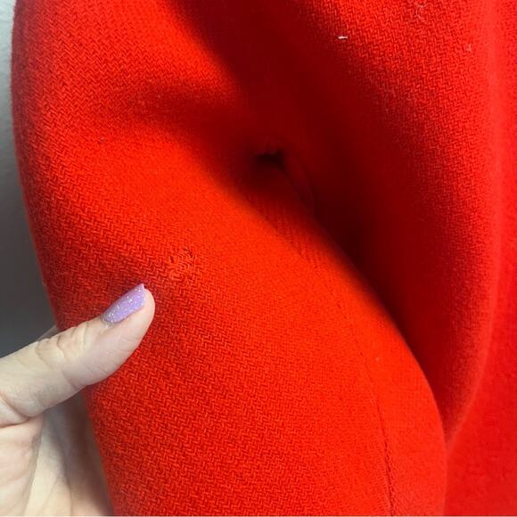 J. Crew Red Cocoon Wool Coat - Picture 10 of 10